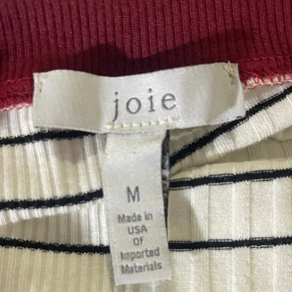 Joie Tralena Striped Rib Knit Body Con Crew Neck Dress Size Medium - Picture 5 of 7